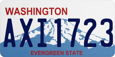 WA license plate AXI1723