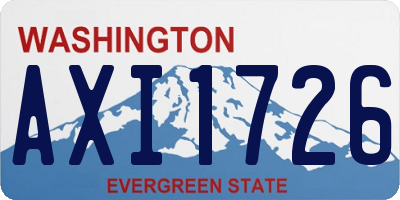 WA license plate AXI1726