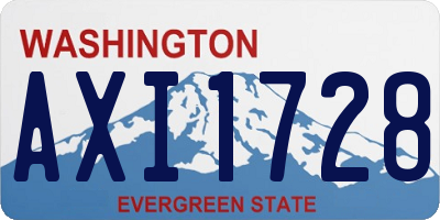WA license plate AXI1728