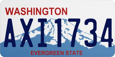 WA license plate AXI1734