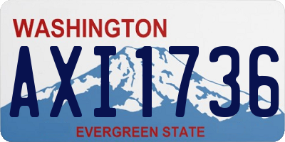 WA license plate AXI1736