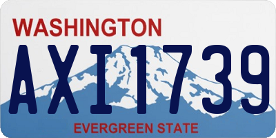 WA license plate AXI1739