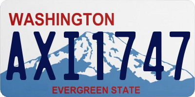 WA license plate AXI1747