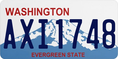 WA license plate AXI1748