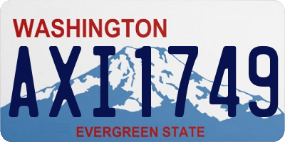 WA license plate AXI1749