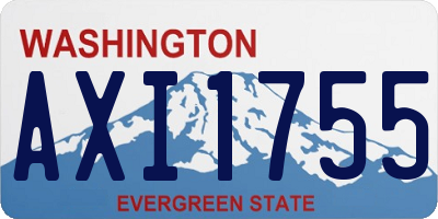 WA license plate AXI1755