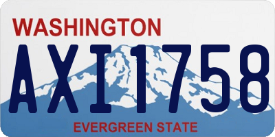 WA license plate AXI1758