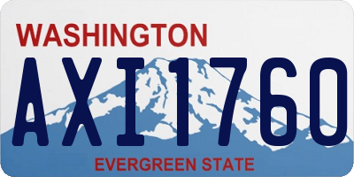 WA license plate AXI1760
