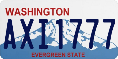 WA license plate AXI1777