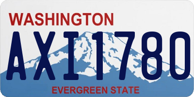 WA license plate AXI1780