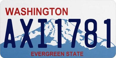WA license plate AXI1781