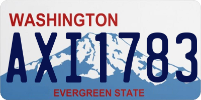 WA license plate AXI1783