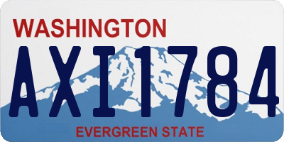 WA license plate AXI1784