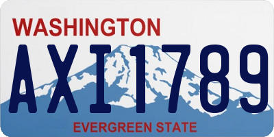 WA license plate AXI1789