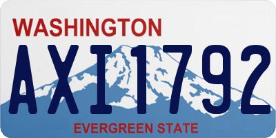 WA license plate AXI1792