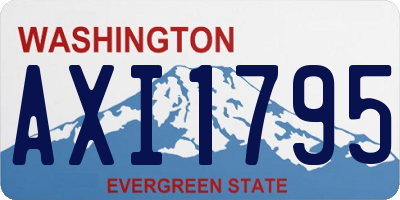 WA license plate AXI1795