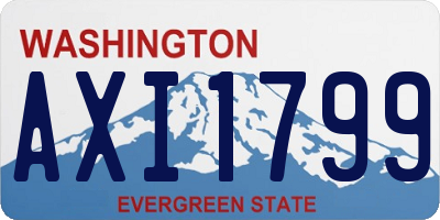 WA license plate AXI1799
