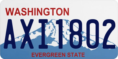 WA license plate AXI1802