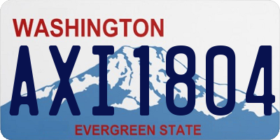 WA license plate AXI1804
