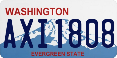 WA license plate AXI1808