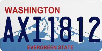 WA license plate AXI1812