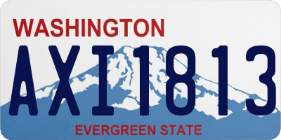 WA license plate AXI1813