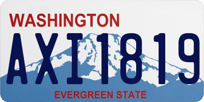 WA license plate AXI1819