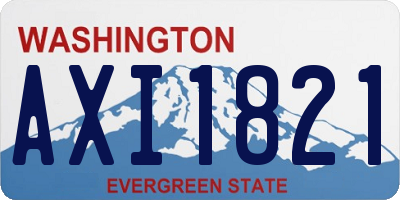 WA license plate AXI1821