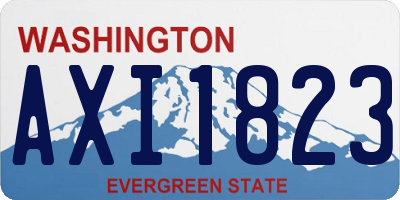WA license plate AXI1823