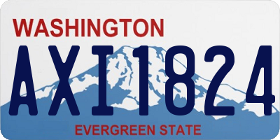 WA license plate AXI1824