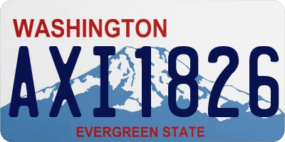 WA license plate AXI1826