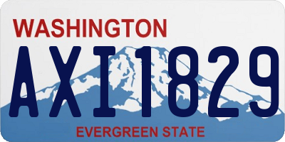 WA license plate AXI1829