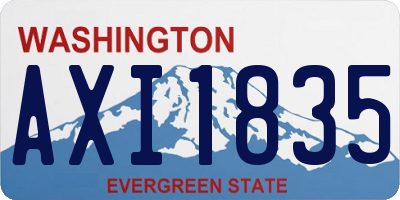 WA license plate AXI1835