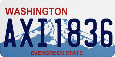 WA license plate AXI1836