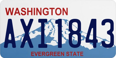 WA license plate AXI1843