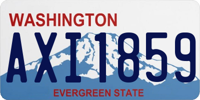 WA license plate AXI1859