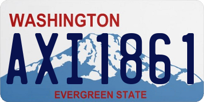 WA license plate AXI1861
