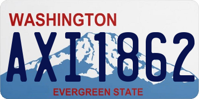 WA license plate AXI1862