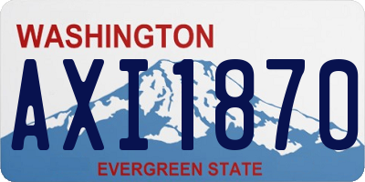 WA license plate AXI1870