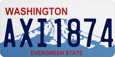 WA license plate AXI1874