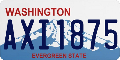WA license plate AXI1875