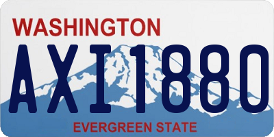 WA license plate AXI1880