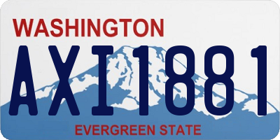 WA license plate AXI1881