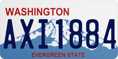 WA license plate AXI1884