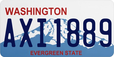WA license plate AXI1889