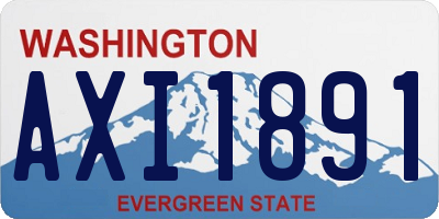 WA license plate AXI1891