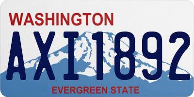 WA license plate AXI1892