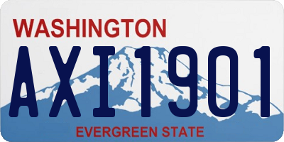 WA license plate AXI1901