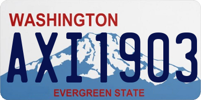 WA license plate AXI1903