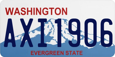 WA license plate AXI1906